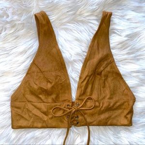 suede bralette